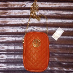 Orange Vegan Crossbody Shoulder Bag